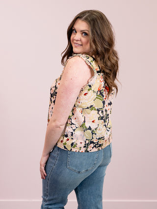 *NEW* DEX | Mary Kate Button Front Tank | Vintage Rose