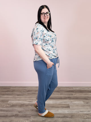 Chloe Cozy Tee | Ditsy Blush Floral