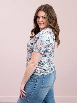 Chloe Cozy Tee | Ditsy Blush Floral