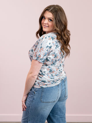 Chloe Cozy Tee | Ditsy Blush Floral