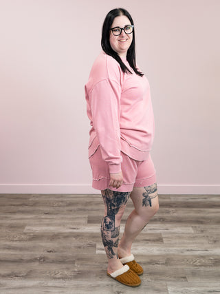 *NEW* Vintage Wash Pullover | Dusty Pink