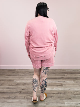 *NEW* Vintage Wash Pullover | Dusty Pink