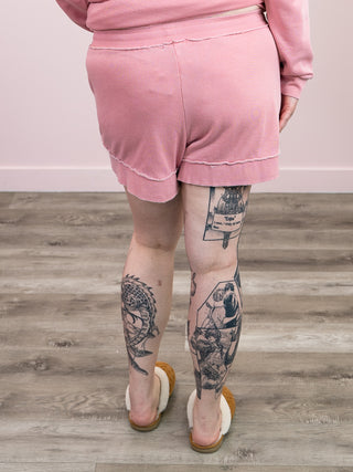 *NEW* French Terry Stevie Shorts | Dusty Pink