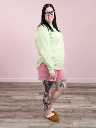 *NEW* Vintage Wash Pullover | Spring Leaf