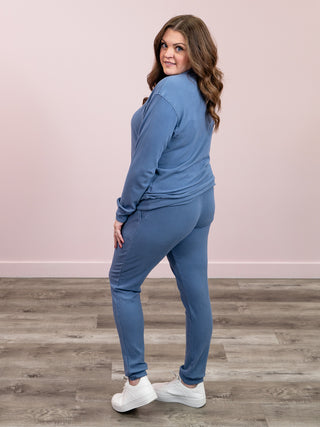 *NEW* Corrine Ribbed Pullover Top | Denim