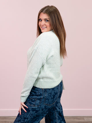 *NEW* Josie Cozy Crew Sweater | Light Green
