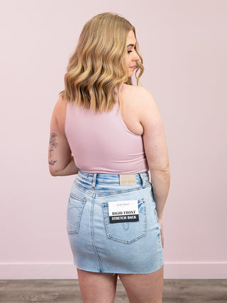 *NEW* Second Skin | Maria Tank Top w/ Bra Cups | Powder Pink