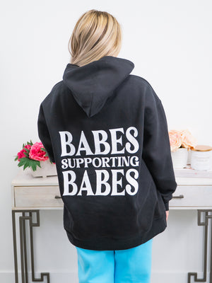 *FINAL SALE* Brunette The Label | Big Sister Hoodie | Babes Supporting Babes | Black