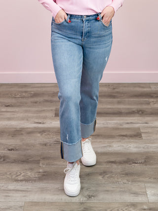 *NEW* Risen | Tummy Control Midrise Crop Straight | Medium Wash | Apollo