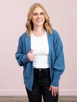 *NEW* Everyday Hero Cardigan | Heather Denim
