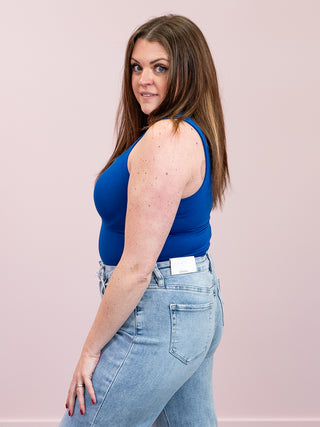 *NEW* Margo Seamless Tank Top | Light Navy