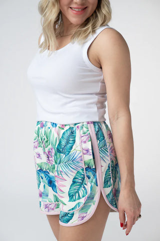 *NEW* Dolphin Shorts | Tropical Leaf