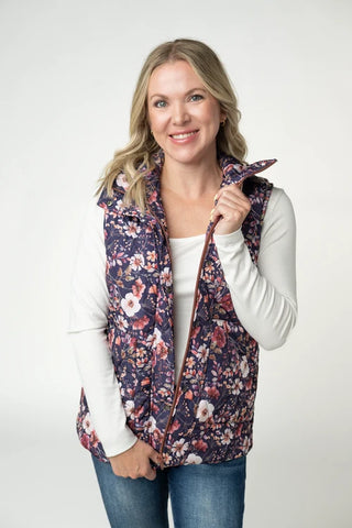 *NEW* Remy Zip Up Vest | Blushwood Floral