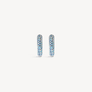 Hillberg & Berk | Always On Sparkle Hoop Earrings | Denim