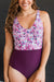 Enjoy The Waves | One-Piece SWIMSUIT | Plum Floral
