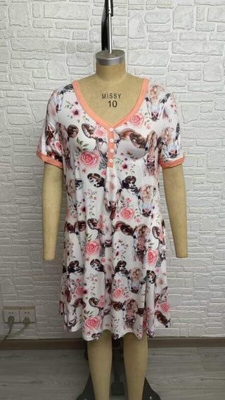 PREORDER Shirley Sleepshirt | Floral Cow - shipping late March