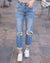 Grace & Lace | High Rise Girlfriend Jeans | DISTRESSED Mid Wash