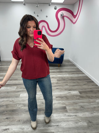 *FINAL SALE* Freya Short Sleeve Top | Hunter Green