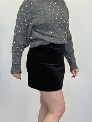 DEX | Busy Day Velvet Mini Skirt | Black