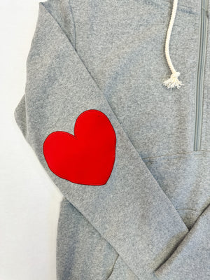 Ampersand | Halfzip Sweatshirt | Heart Elbow