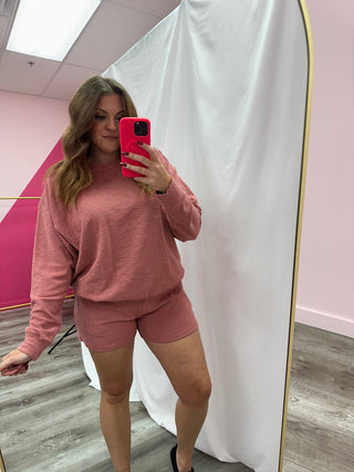 Lennie Long Sleeve & Shorts Set | Winter Rose