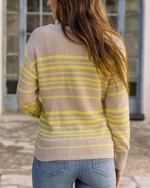 Grace & Lace | Lemon Lines Lightweight Sweater | Lemon Stripe