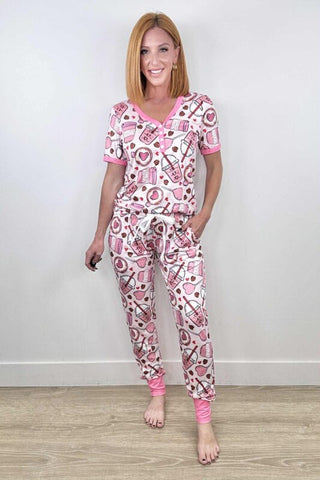 PREORDER Shirley Matching Set | Tee & Joggers | Love Latte - shipping early January