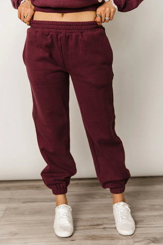 *NEW* Ampersand | Comfort Zone Joggers | Maroon Lace