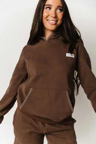 *NEW* Ampersand | Comfort Zone Hoodie | Sweetly Stitched Coffee