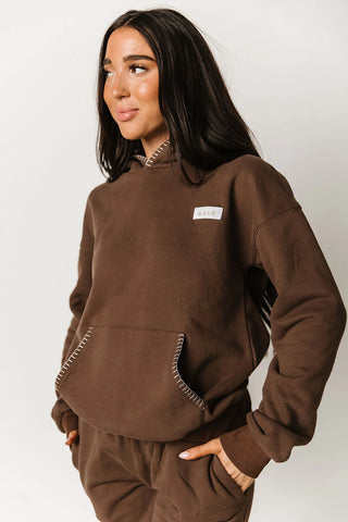 *NEW* Ampersand | Comfort Zone Hoodie | Sweetly Stitched Coffee
