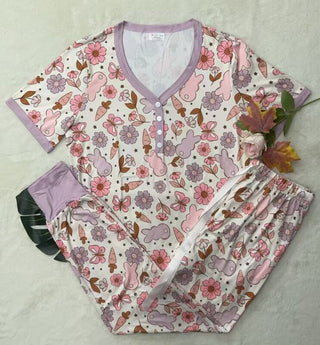 PREORDER Shirley Matching Set | Tee & Joggers | Purple Bunnies - shipping late February