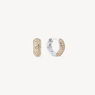 *SBS* Hillberg & Berk | Mini Sparkle Hoop Earrings | Soft Gold