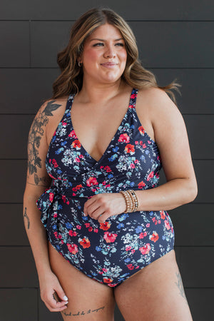 Beach Party | One-Piece SWIMSUIT | Navy Floral