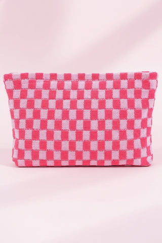 *DOOR CRASHERS* Checkered Makeup Clutch Bag | 3 Colours
