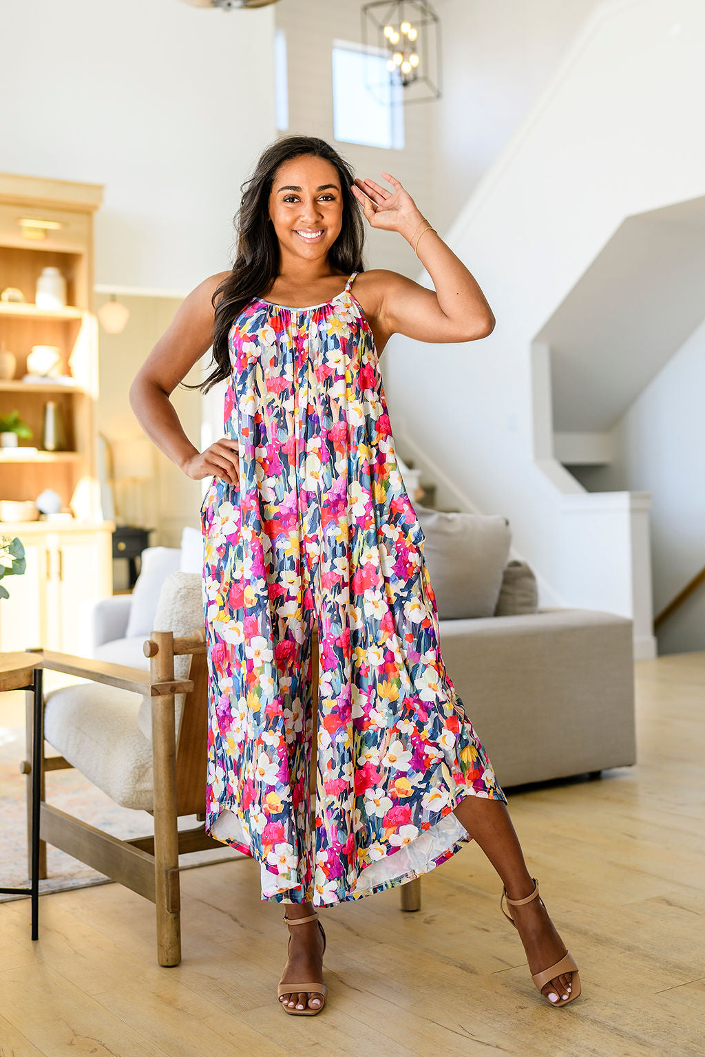 Mariana Romper | Floral Painting