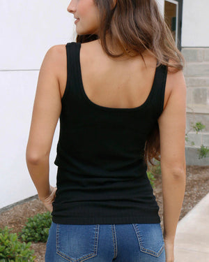 Grace & Lace | Perfect Fit Seamless Ribbed Tank | Black