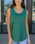 *NEW* Grace & Lace | Perfect Pocket Scoop Neck Tank | Deep Green