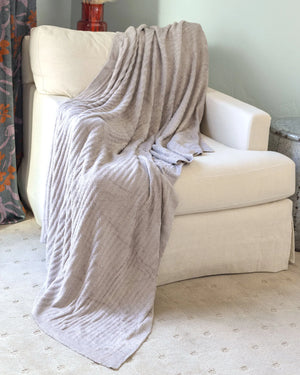 Grace & Lace | Plush Bambu Blanket | Almond