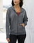 Grace & Lace | Signature Soft Zip Up Hoodie | Heathered Charcoal