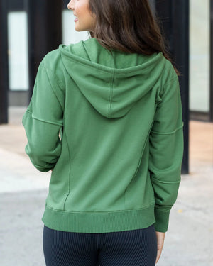 Grace & Lace | Signature Soft Zip Up Hoodie | Hedge Green