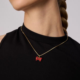 *CYBER MONDAY* Hillberg & Berk | Sparkle Bow Charm | Red Velvet