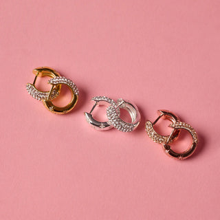 Hillberg & Berk | Starburst Sparkle Reversible Hoop Earrings