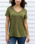 *NEW* Grace & Lace |  VIP Favorite Perfect V-Neck Tee | Olive Leaf