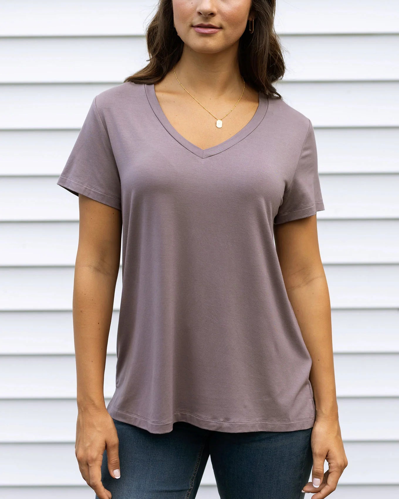 *NEW* Grace & Lace | VIP Favorite Perfect V-Neck Tee | Thistle
