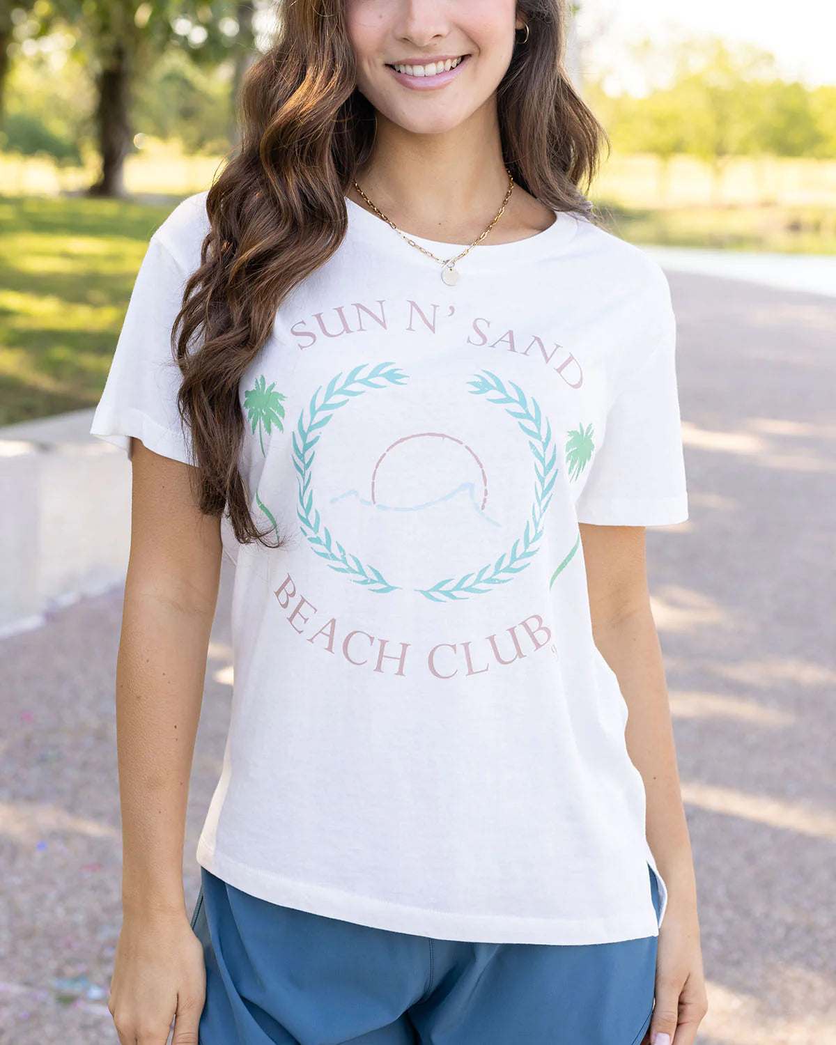 *FINAL SALE* Grace & Lace | Vintage Fit Any Day Graphic Tee | Beach Club