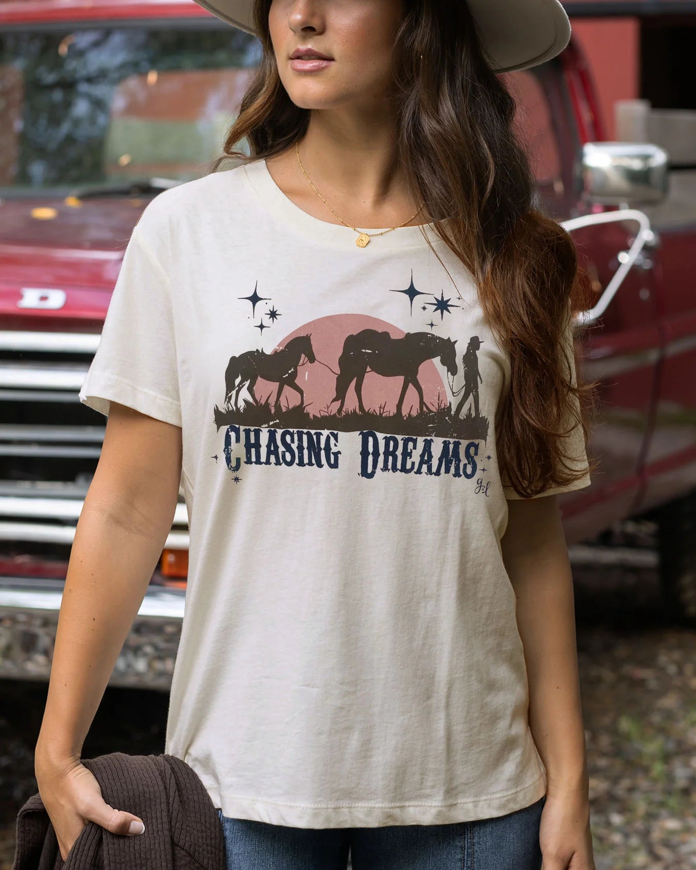 Grace & Lace | Vintage Fit Any Day Graphic Tee | Chasing Dreams