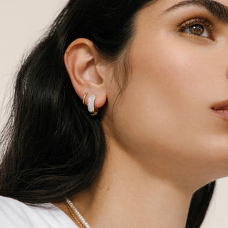 *NEW* Hillberg & Berk | SmallColour Block Sparkle Ball Hoops