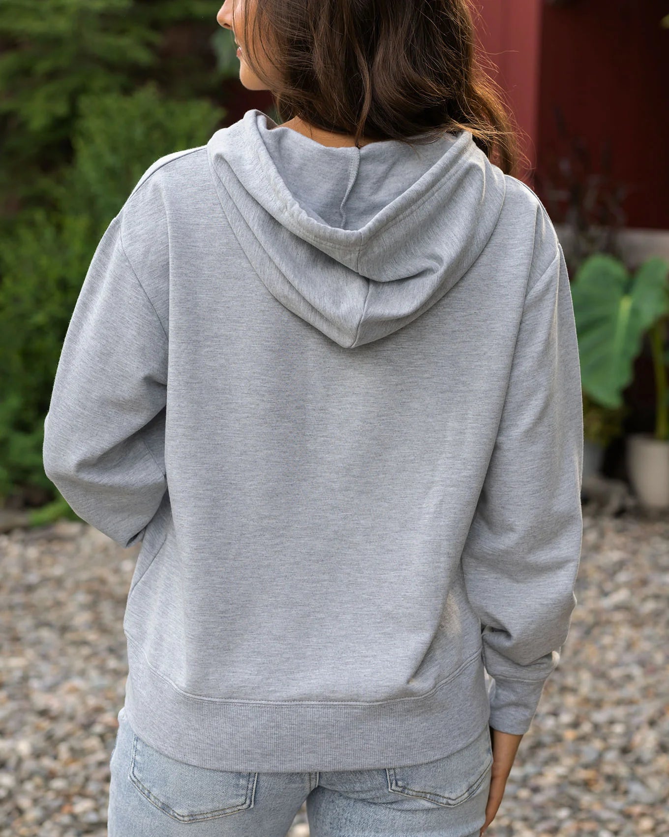 FINAL SALE Grace Lace Wyoming Graphic Hoodie Heathered Grey