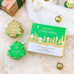 Spongellé | Holiday Tree Ornament Buffer Gift Set