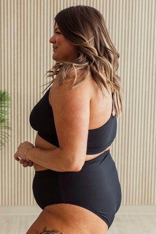 *NEW* Bring On The Sunshine | Braided Swim TOP | Black Multi
